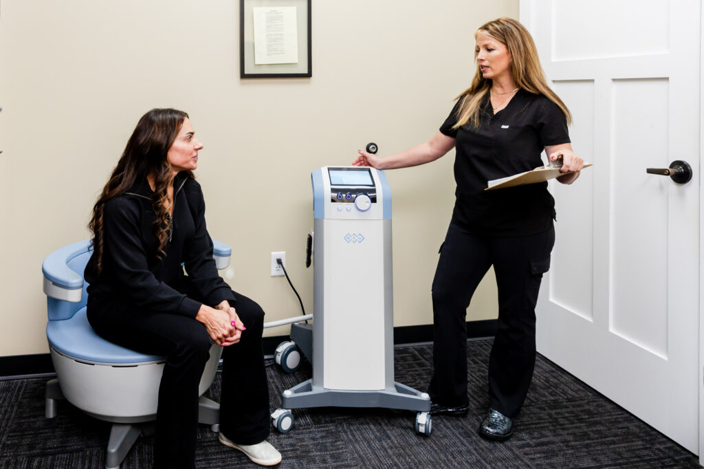 A woman takes advantage of Med Spa Services in Elko New Market