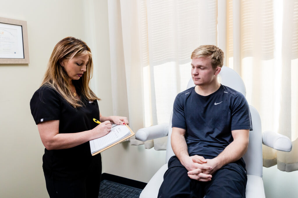 A man hears about Medical Aesthetics near Lakeville, MN